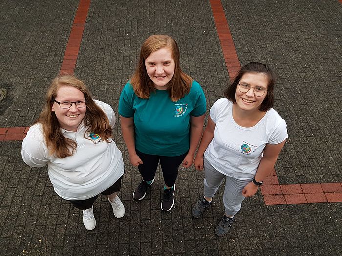 Unsere JRK-Kreisleitung: Kathi; Adriana; Johanna (im Bild v.l.)